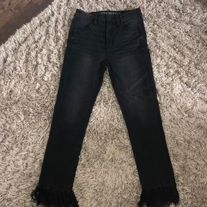 American eagle fringe jeans